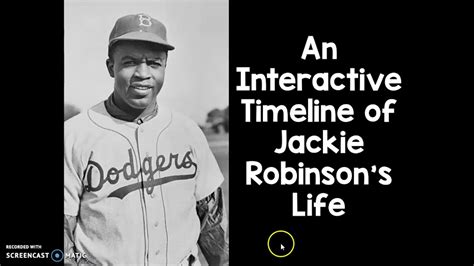 jackie robinson life timeline