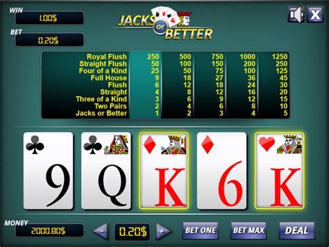 jacks or better video poker game