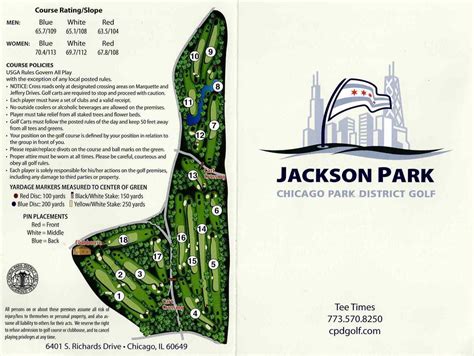 Jackson Park Golf Course Map