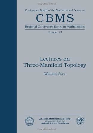 jaco lectures on three-manifold topology