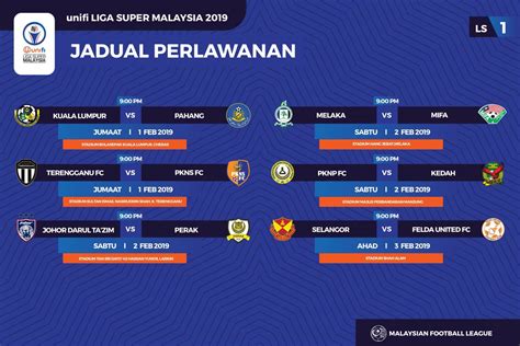 jadual liga malaysia 2024