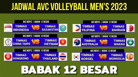 jadwal avc volleyball men 2023