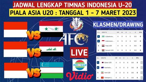 jadwal indonesia vs uzbekistan u20
