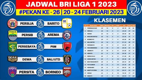 jadwal liga 1 persib vs persija