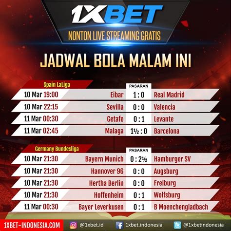 jadwal live bola hari ini