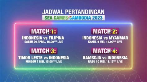 jadwal sea games 2023 live