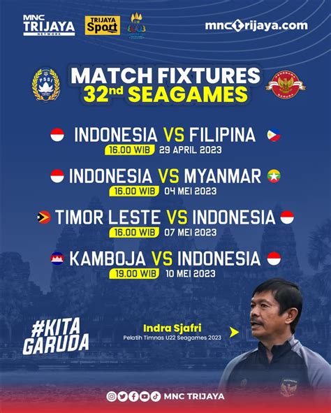 jadwal sea games 2023 sepak bola indonesia