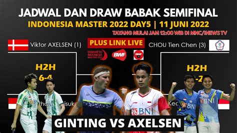 jadwal semifinal indonesia master 2022
