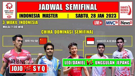 jadwal semifinal indonesia master 2023