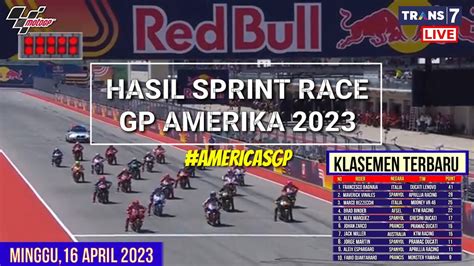 jadwal sprint race motogp amerika 2023