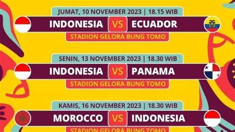 jadwal timnas indonesia piala dunia u17