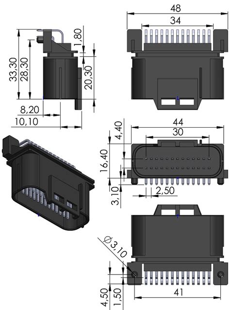 Jae Connector 3D Model