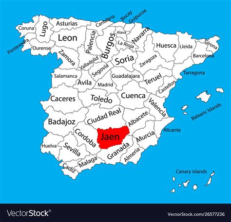 Mapa de Jaén, España