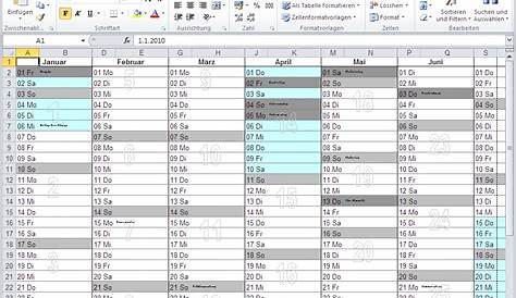 Excel Calendar Formula - Customize and Print