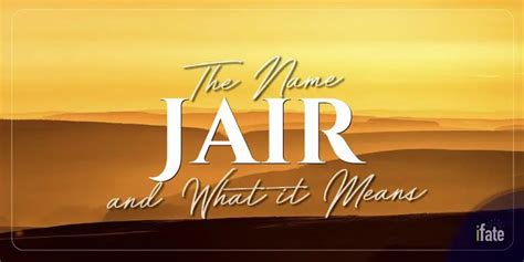 jair hebrew name meaning