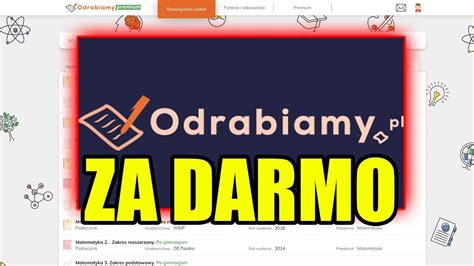 jak miec odrabiamy za darmo