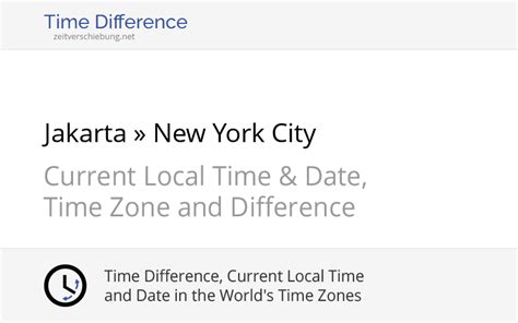 jakarta new york time difference