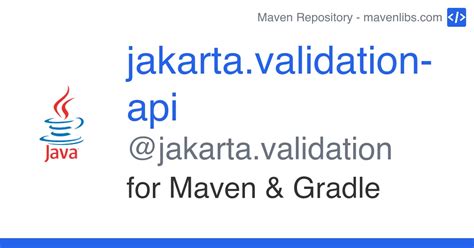 jakarta validation maven dependency