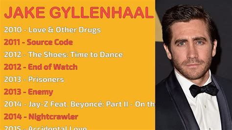 jake gyllenhaal movies list in order