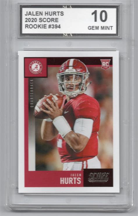 jalen hurts score rookie card