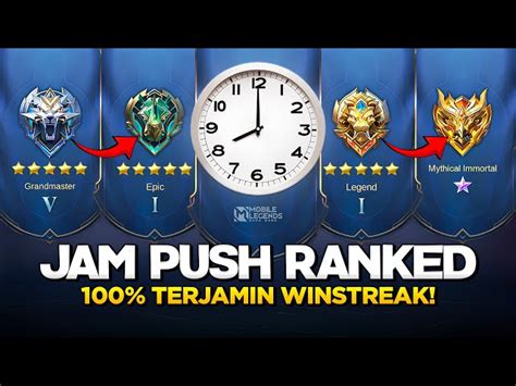 Jam Push Rank Mobile Legend