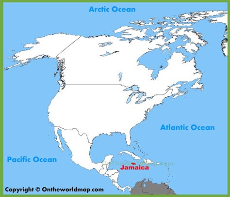 Jamaica On Map Of North America