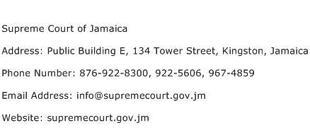 jamaica supreme court phone number
