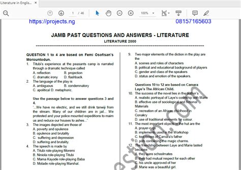 jamb past questions and answers pdf 2024