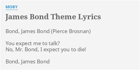 james bond theme lyrics