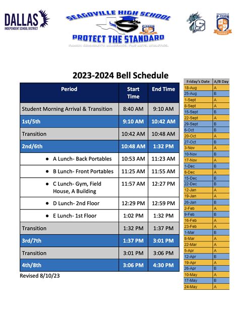 james bowie high school bell schedule