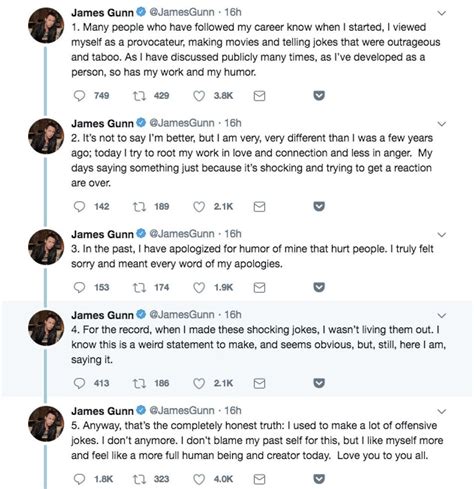 James Gunn's Latest Tweet revelation: Unveiling the Hollywood Director's Surprising Statement
