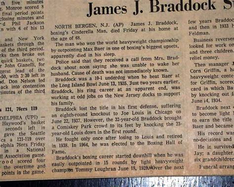 james j braddock cause of death