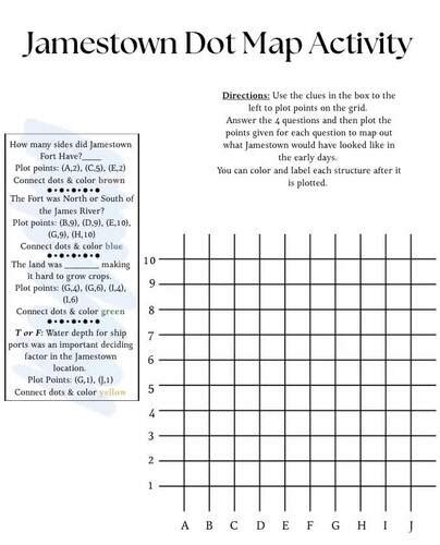 Jamestown Dot To Dot Printables