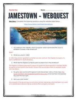 Jamestown Webquest
