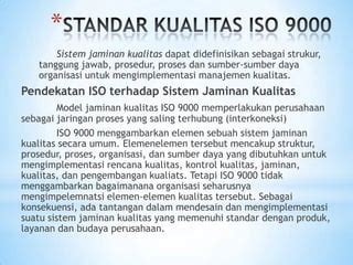 jaminan kualitas perangkat lunak