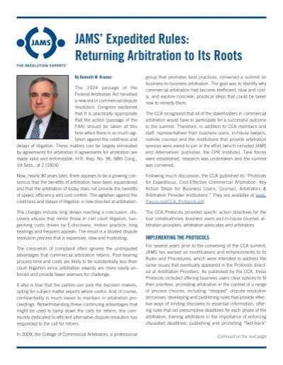 Jams Expedited Rules