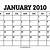 jan 2010 calendar