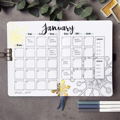 Get creative with your jan bullet journal