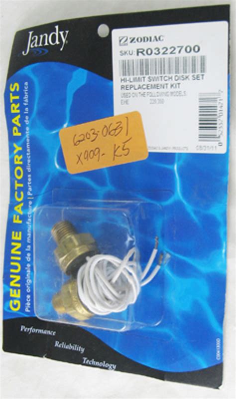 R0457001 Zodiac Jandy JXi Heater Pressure Switch with Siphon Loop