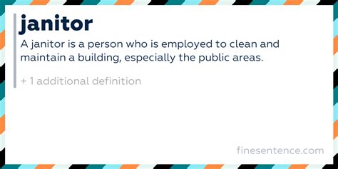 janitor meaning in marathi with example