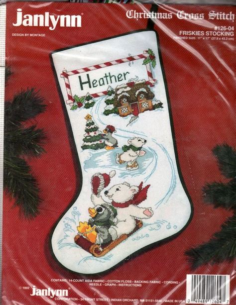 Janlynn Counted Cross Stitch Christmas Stocking Kits