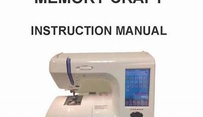 Janome Memory Craft 10000 Owner Manual