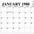 january 1980 calendar