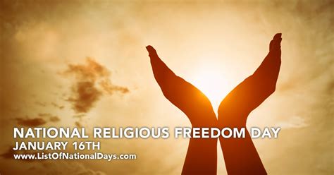 january 16 religious freedom day