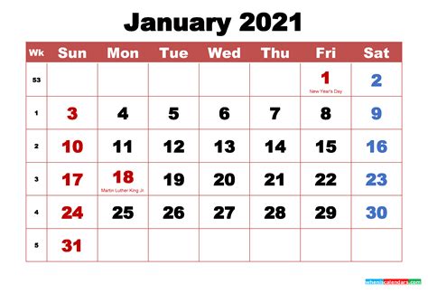 january 28 2021 calendar