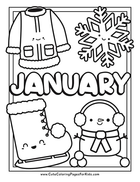 January Printable Kids Map