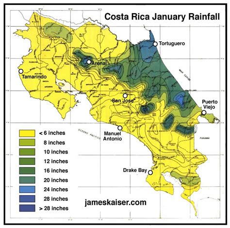 january temps in costa rica