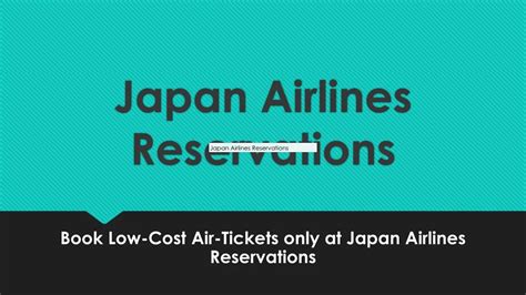 japan airlines reservations