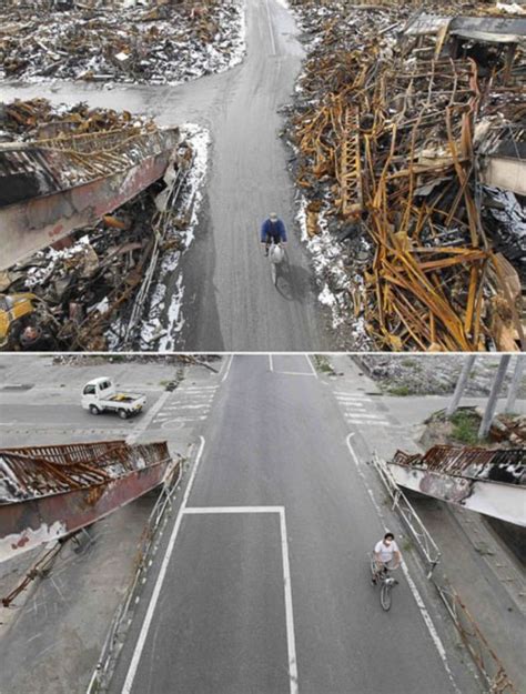 japan before and after earthquake