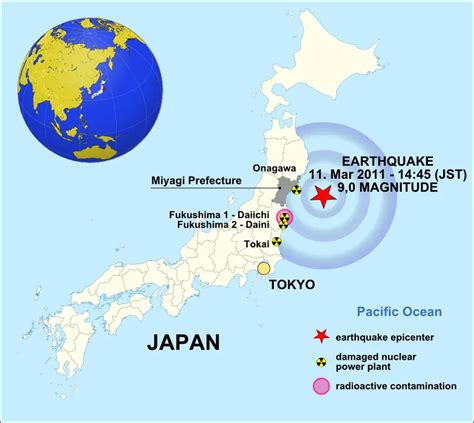 japan earthquake epicenter map